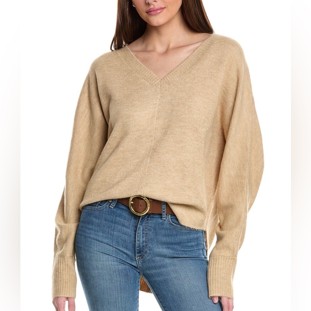 XCVI Gretchen V Neck Sweater Top Blouse